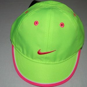 Nike Infant Green Hat w/Pink Trims New/12-24 mos.